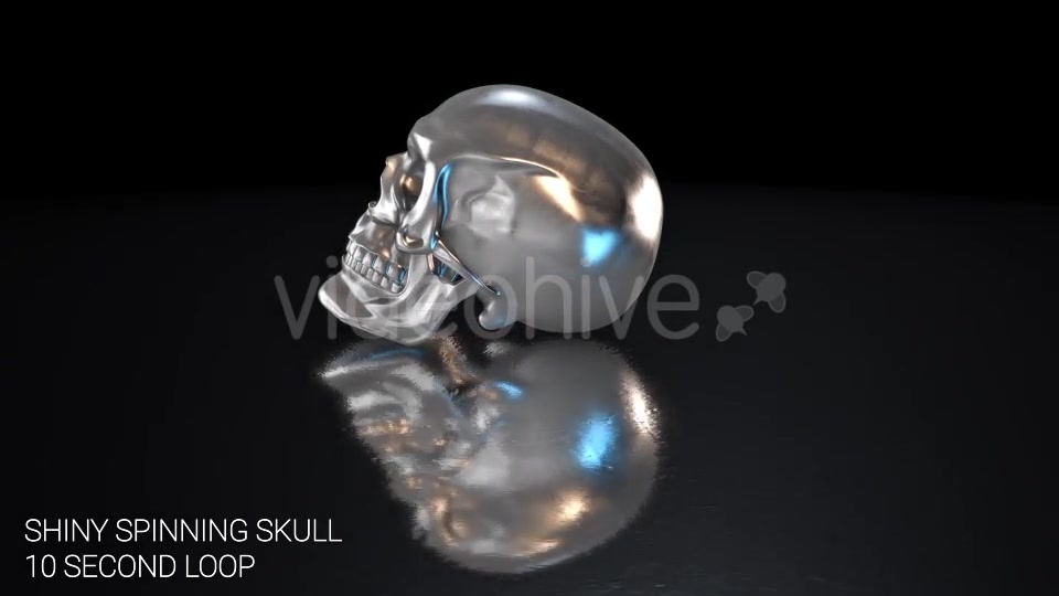 Shiny Skull on Reflective Surface Videohive 14828423 Motion Graphics Image 8