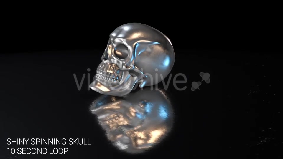 Shiny Skull on Reflective Surface Videohive 14828423 Motion Graphics Image 9