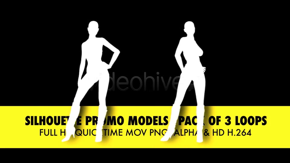 Silhouette Models Pack Of 3 Loops Videohive 3801228 Motion Graphics Image 5
