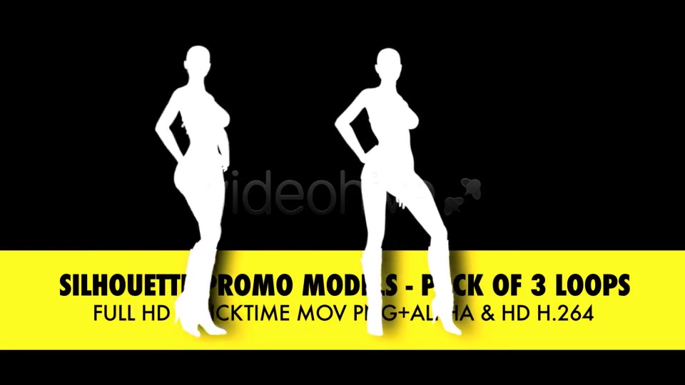 Silhouette Models Pack Of 3 Loops Videohive 3801228 Motion Graphics Image 6