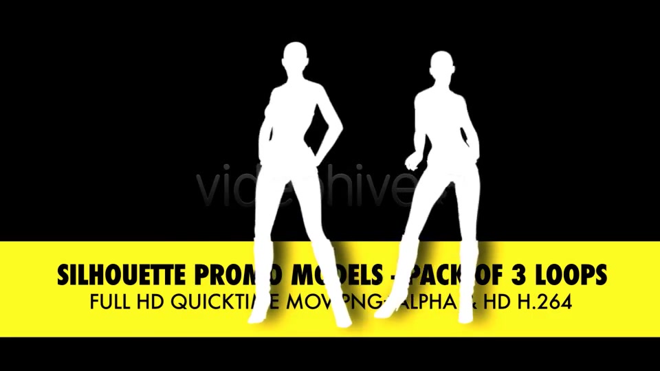 Silhouette Models Pack Of 3 Loops Videohive 3801228 Motion Graphics Image 7