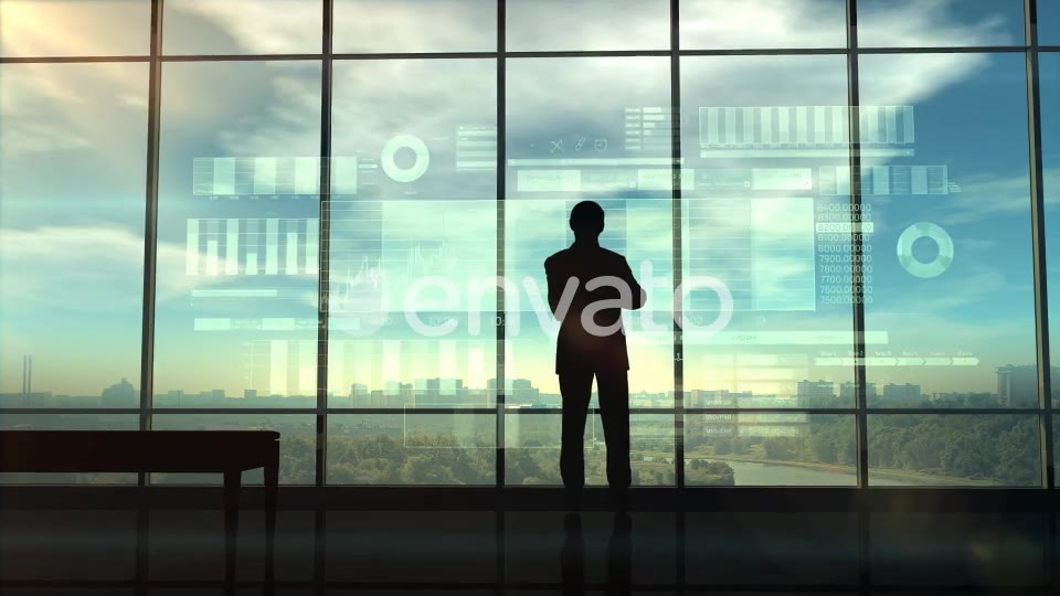 Silhouette Of A Trader In The Office HD Videohive 22808613 Motion Graphics Image 3
