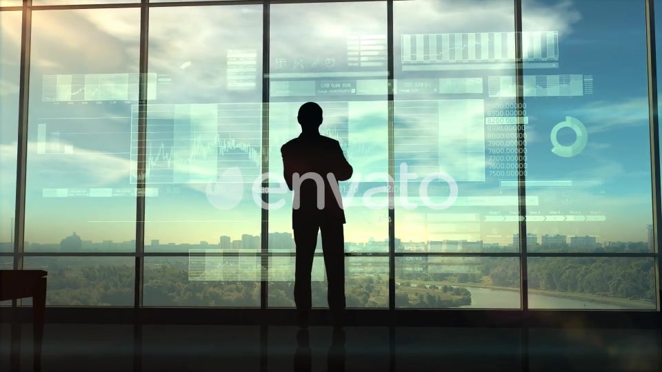 Silhouette Of A Trader In The Office HD Videohive 22808613 Motion Graphics Image 6