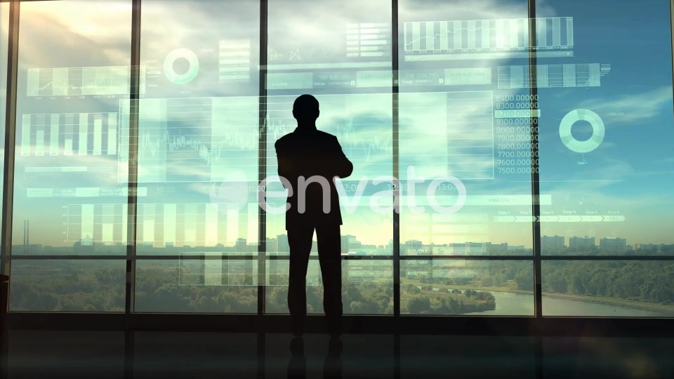 Silhouette Of A Trader In The Office HD Videohive 22808613 Motion Graphics Image 8