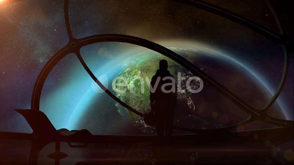Silhouette Of An Astronaut In A Spaceship Videohive 22454975 Motion Graphics Image 2