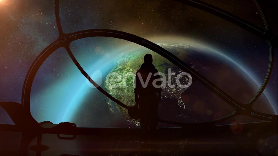 Silhouette Of An Astronaut In A Spaceship Videohive 22454975 Motion Graphics Image 3