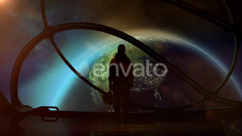 Silhouette Of An Astronaut In A Spaceship Videohive 22454975 Motion Graphics Image 4