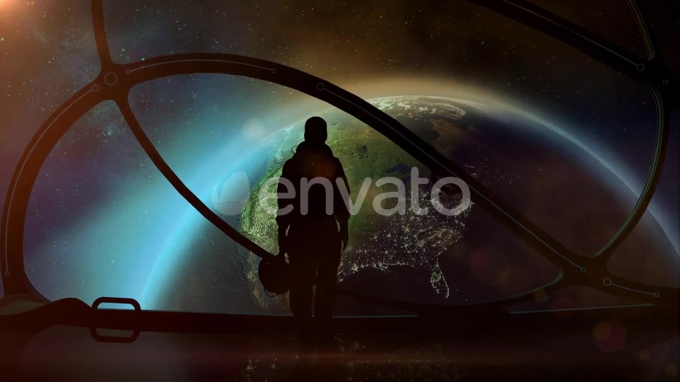 Silhouette Of An Astronaut In A Spaceship Videohive 22454975 Motion Graphics Image 5