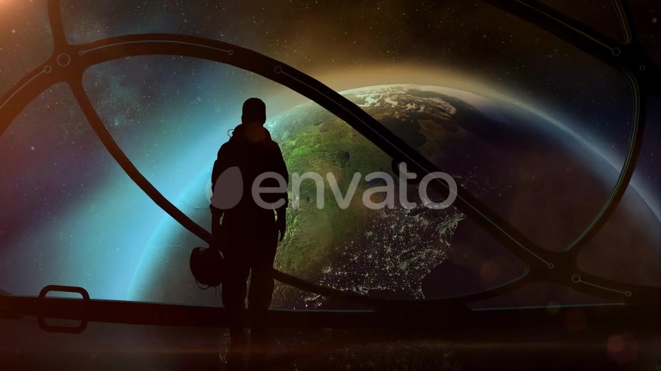 Silhouette Of An Astronaut In A Spaceship Videohive 22454975 Motion Graphics Image 7