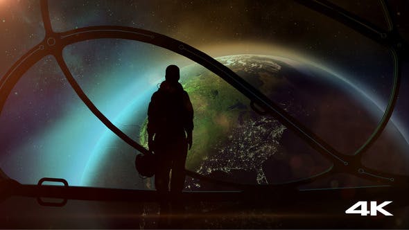 Silhouette Of An Astronaut In A Spaceship - Videohive 22454975 Download