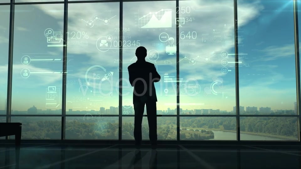 Silhouette Of Man & Corporate Infographics Videohive 20248223 Motion Graphics Image 6