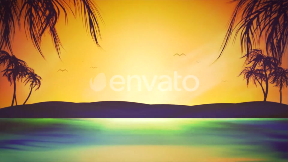 Silhouette of Tropical Island at Sunset Videohive 22514043 Motion Graphics Image 10