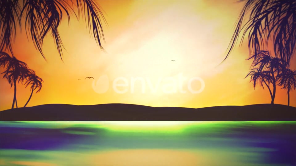 Silhouette of Tropical Island at Sunset Videohive 22514043 Motion Graphics Image 11