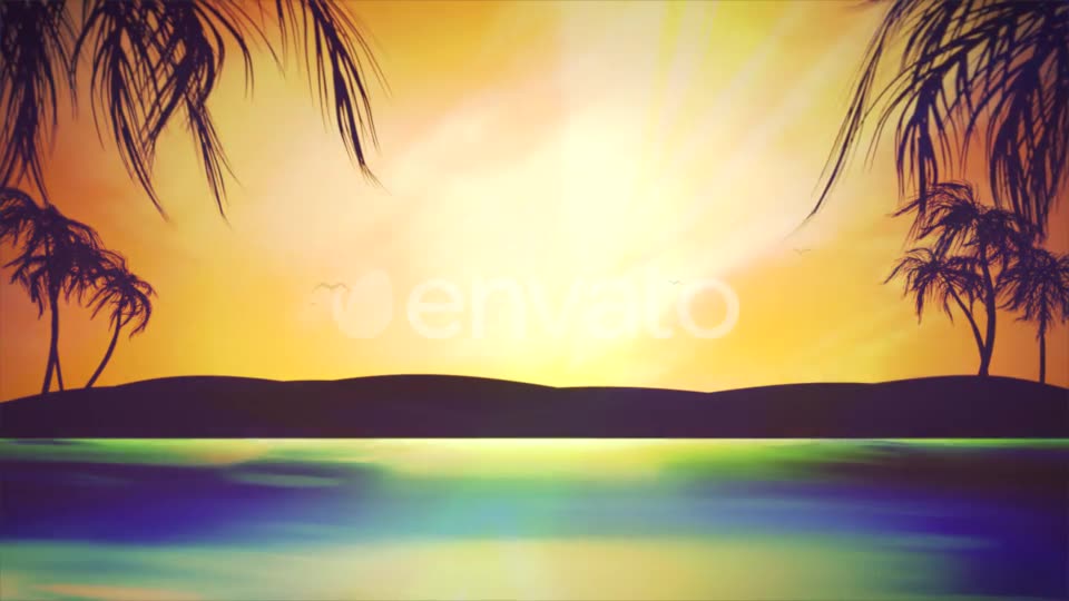 Silhouette of Tropical Island at Sunset Videohive 22514043 Motion Graphics Image 2