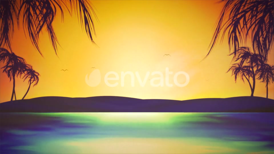 Silhouette of Tropical Island at Sunset Videohive 22514043 Motion Graphics Image 3