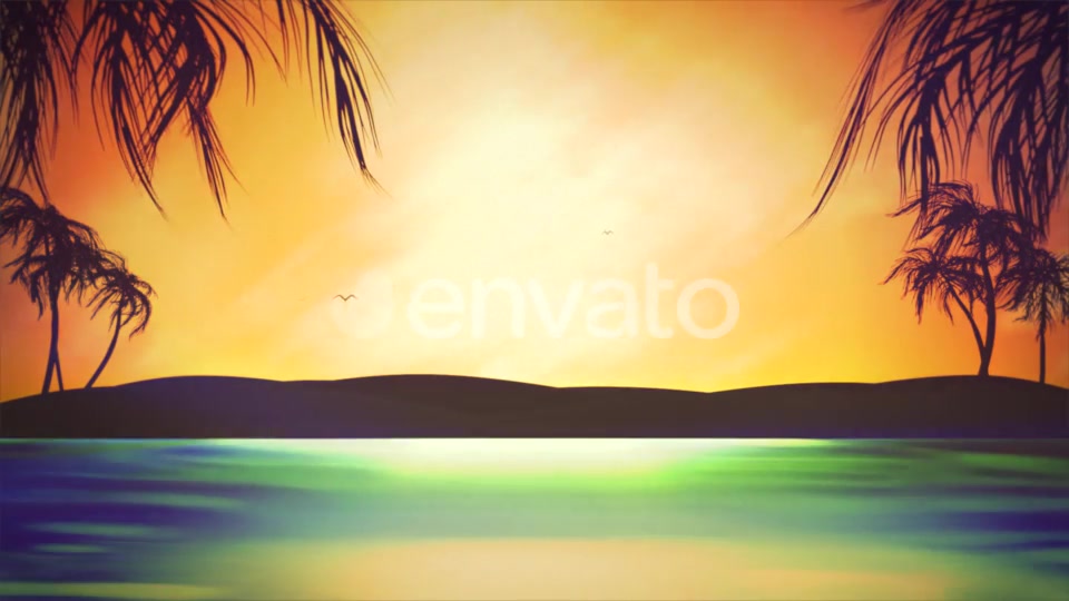 Silhouette of Tropical Island at Sunset Videohive 22514043 Motion Graphics Image 4