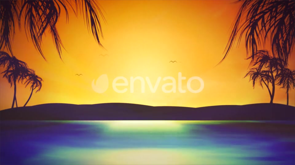 Silhouette of Tropical Island at Sunset Videohive 22514043 Motion Graphics Image 5