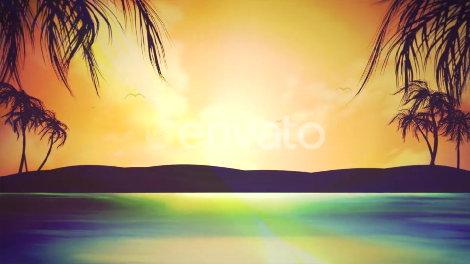 Silhouette of Tropical Island at Sunset Videohive 22514043 Motion Graphics Image 6