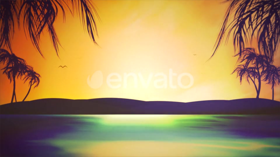 Silhouette of Tropical Island at Sunset Videohive 22514043 Motion Graphics Image 7
