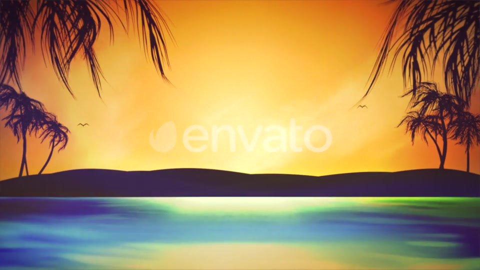 Silhouette of Tropical Island at Sunset Videohive 22514043 Motion Graphics Image 8
