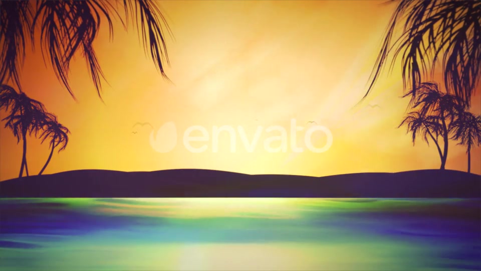 Silhouette of Tropical Island at Sunset Videohive 22514043 Motion Graphics Image 9
