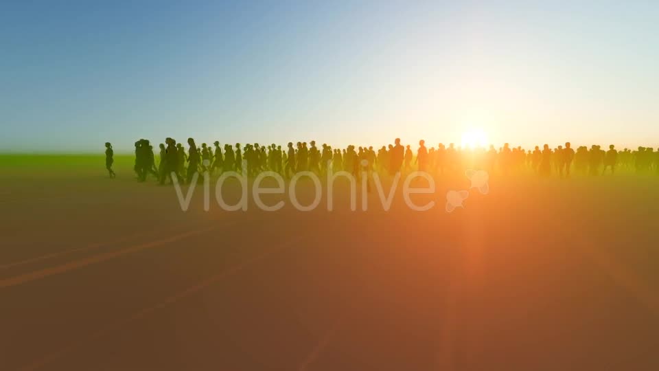 Silhouette People Walking Videohive 19788148 Motion Graphics Image 1