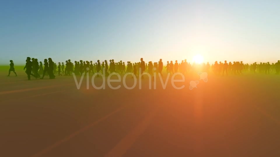 Silhouette People Walking Videohive 19788148 Motion Graphics Image 2