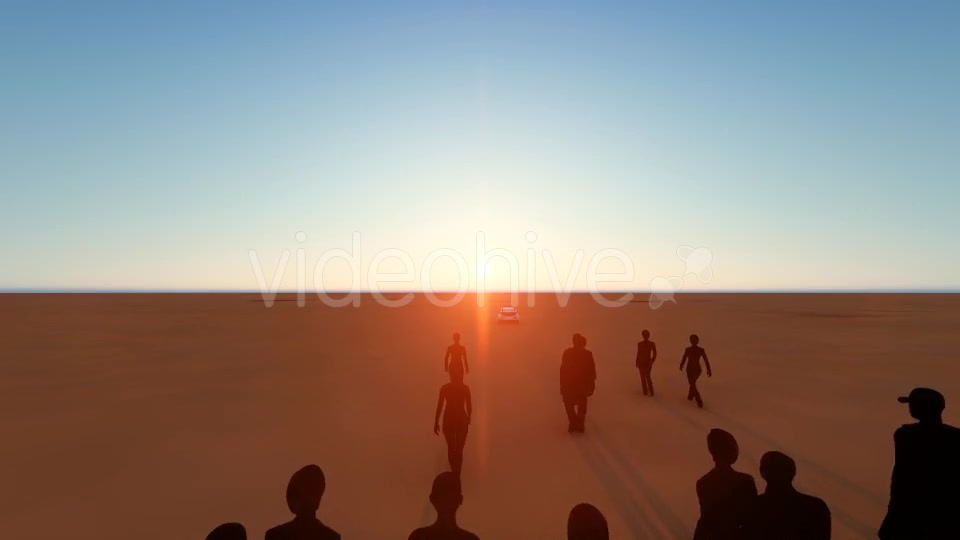 Silhouette people walking in the desert Videohive 19781349 Motion Graphics Image 7
