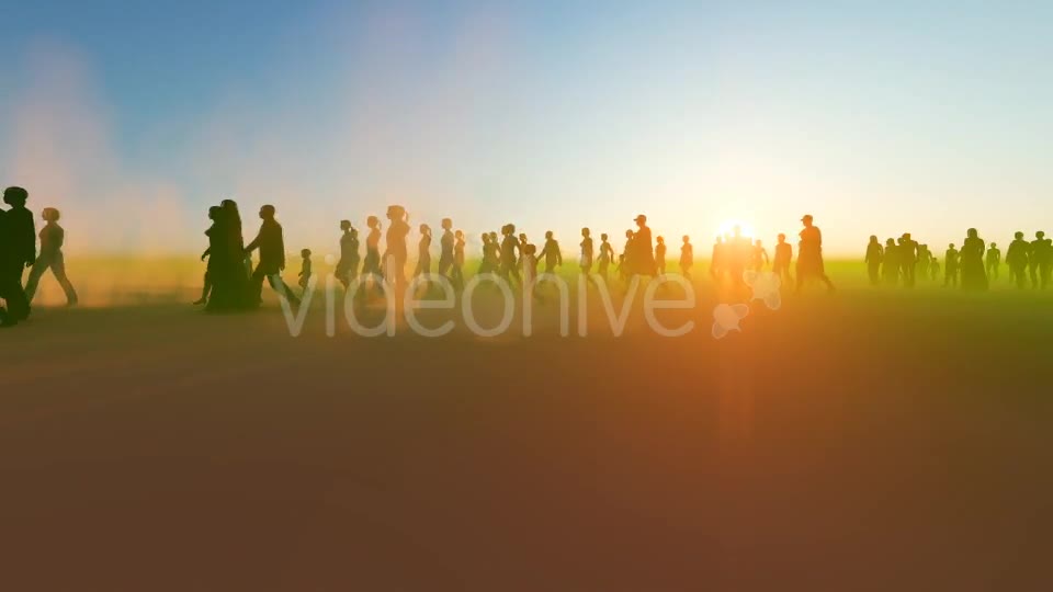 Silhouette people walking in the desert Videohive 19788646 Motion Graphics Image 2