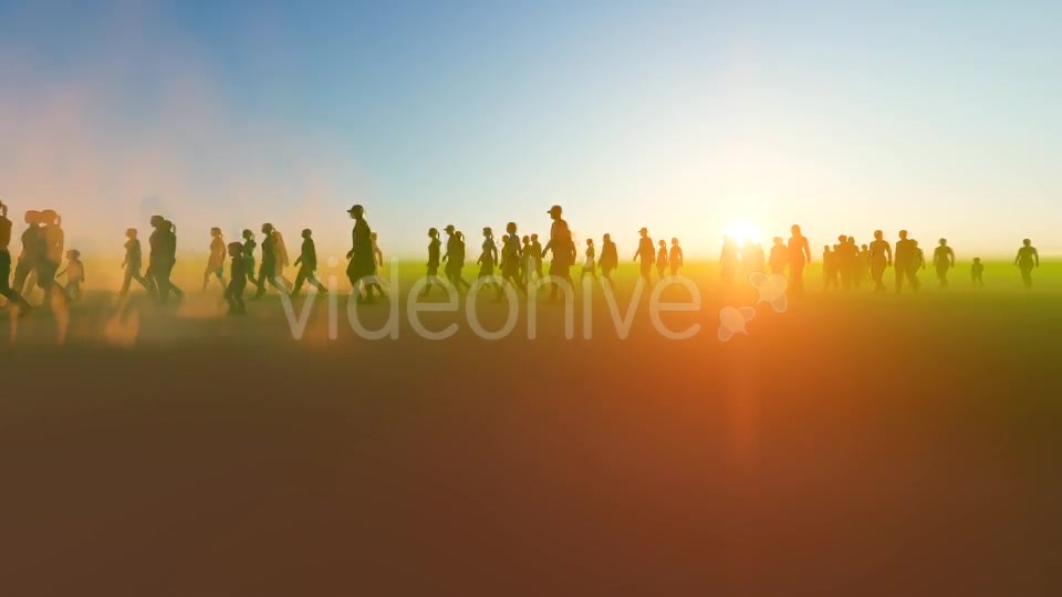 Silhouette people walking in the desert Videohive 19788646 Motion Graphics Image 4