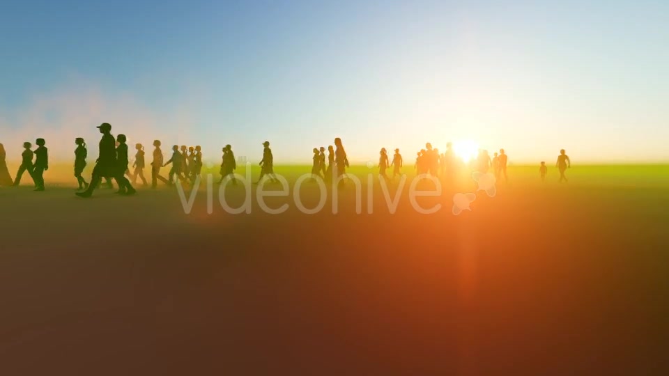 Silhouette people walking in the desert Videohive 19788646 Motion Graphics Image 6