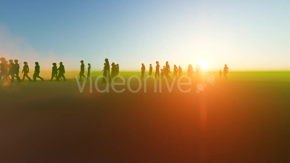 Silhouette people walking in the desert Videohive 19788646 Motion Graphics Image 7