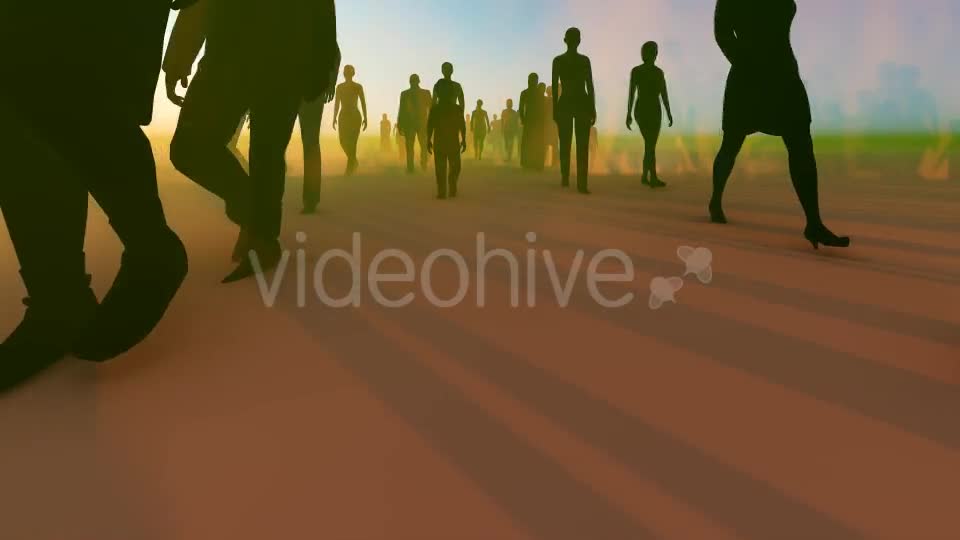 Silhouette People Walking Videohive 19788649 Motion Graphics Image 1