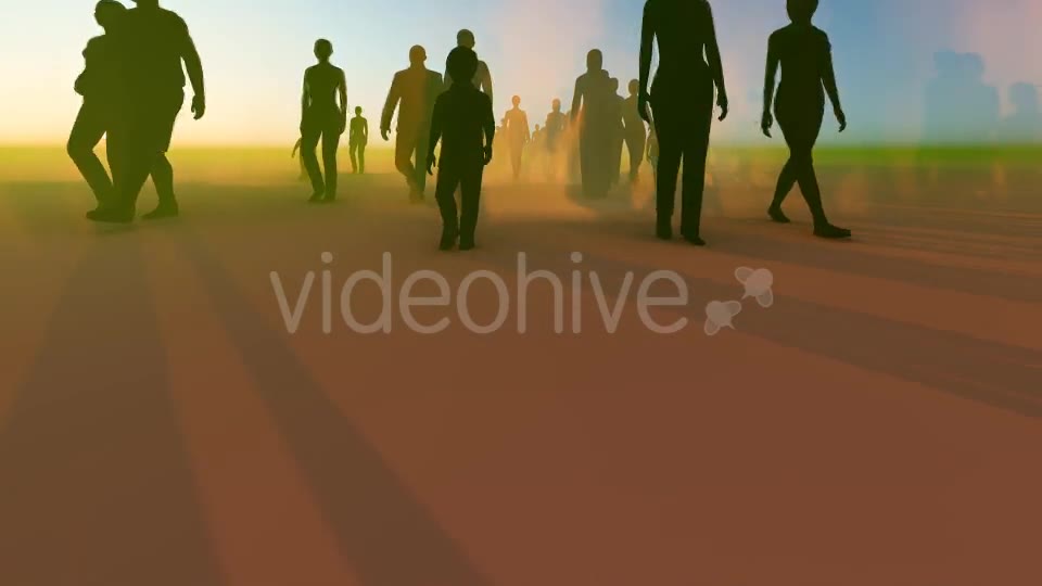 Silhouette People Walking Videohive 19788649 Motion Graphics Image 2