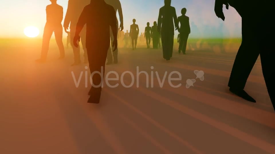 Silhouette People Walking Videohive 19788649 Motion Graphics Image 3