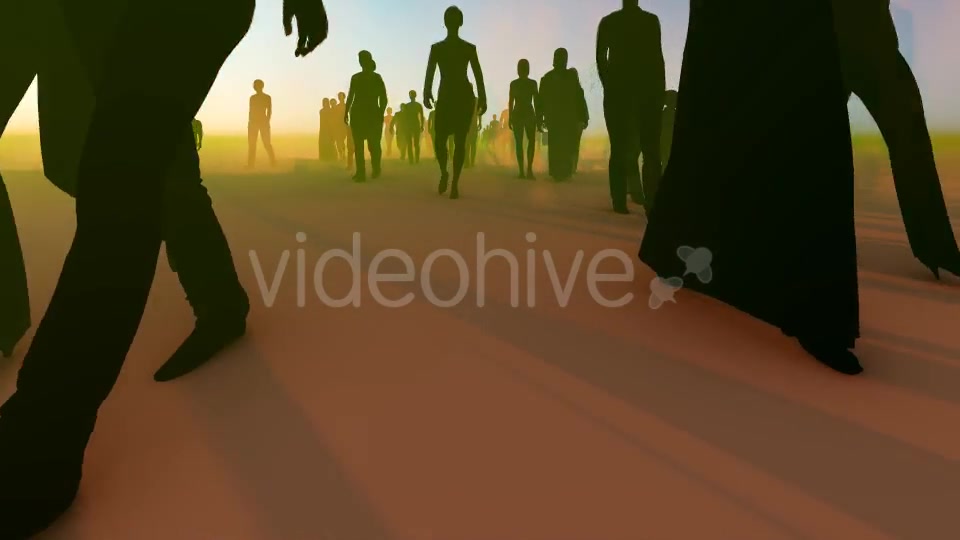 Silhouette People Walking Videohive 19788649 Motion Graphics Image 4