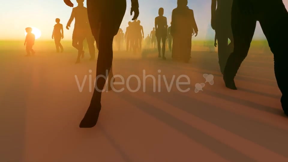 Silhouette People Walking Videohive 19788649 Motion Graphics Image 5