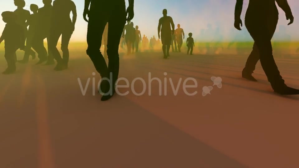 Silhouette People Walking Videohive 19788649 Motion Graphics Image 8