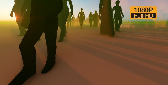 Silhouette People Walking - Videohive 19788649 Download