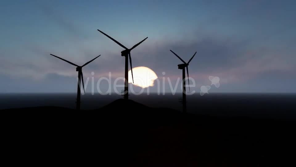 Silhouette Wind Energy Tribune Videohive 19571160 Motion Graphics Image 1