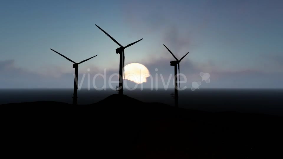 Silhouette Wind Energy Tribune Videohive 19571160 Motion Graphics Image 2