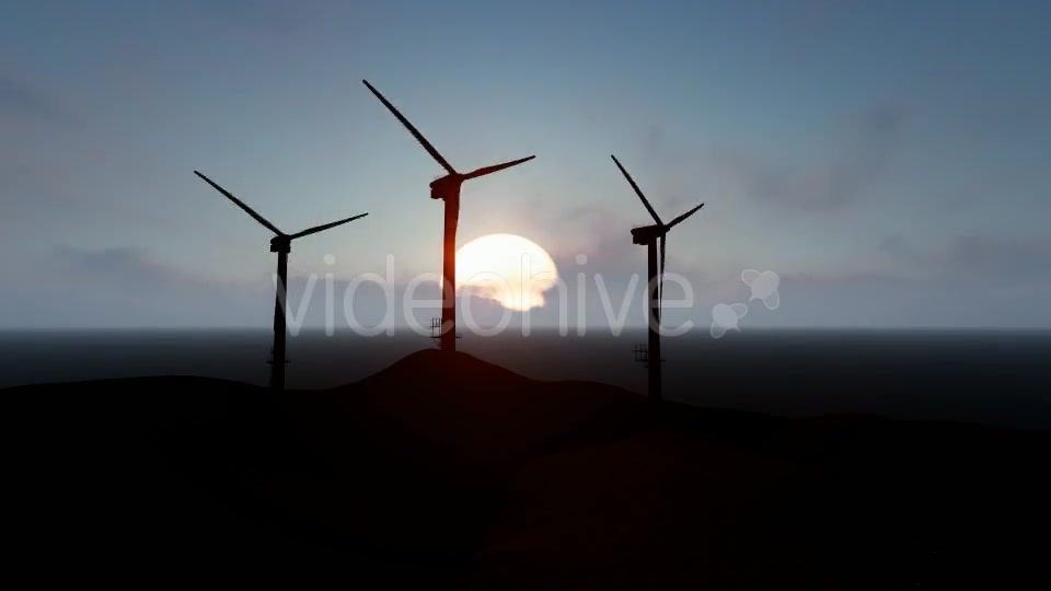 Silhouette Wind Energy Tribune Videohive 19571160 Motion Graphics Image 3