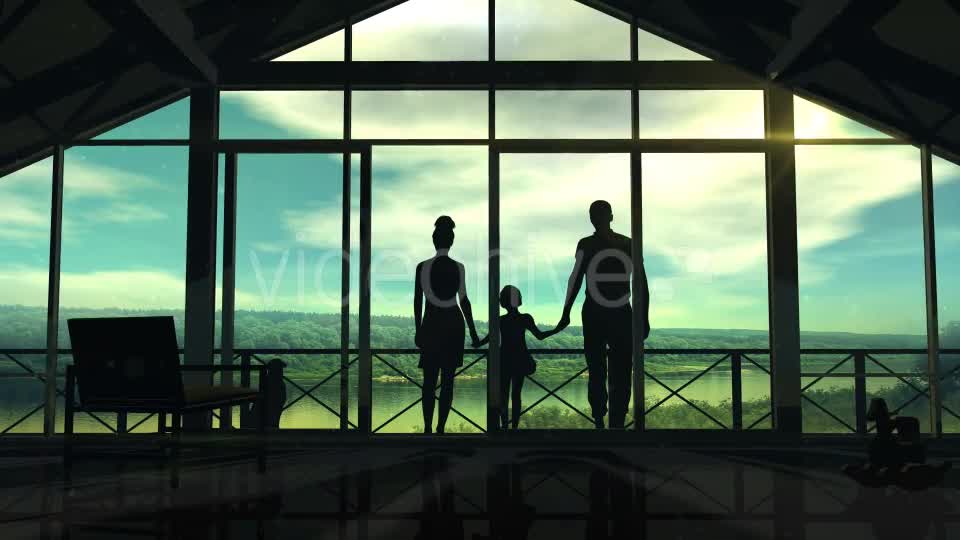 Silhouettes Of A Happy Family Videohive 20248334 Motion Graphics Image 1