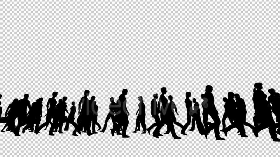 Silhouettes of People Walking Videohive 19802817 Motion Graphics Image 1