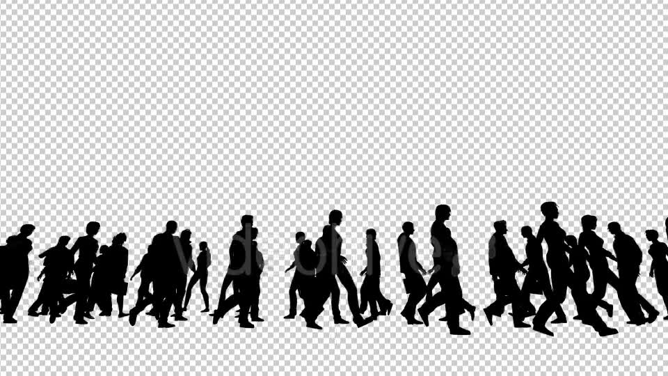 Silhouettes of People Walking Videohive 19802817 Motion Graphics Image 2