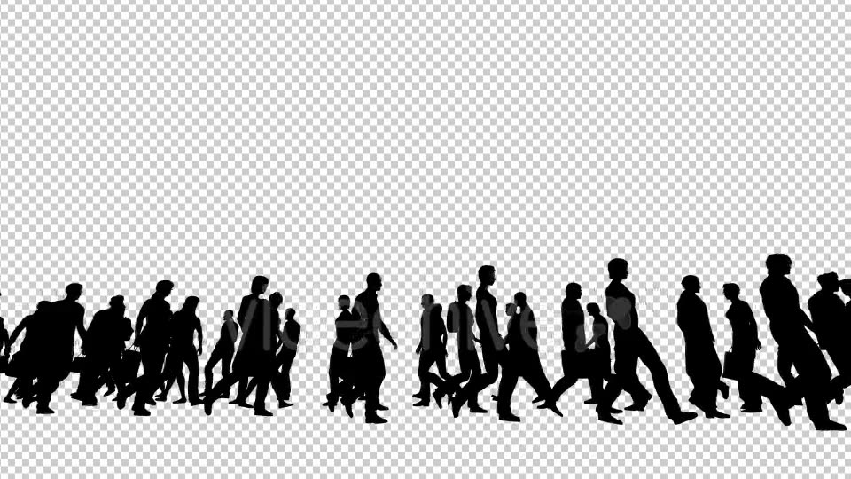 Silhouettes of People Walking Videohive 19802817 Motion Graphics Image 3