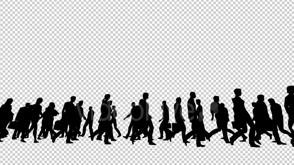 Silhouettes of People Walking Videohive 19802817 Motion Graphics Image 4