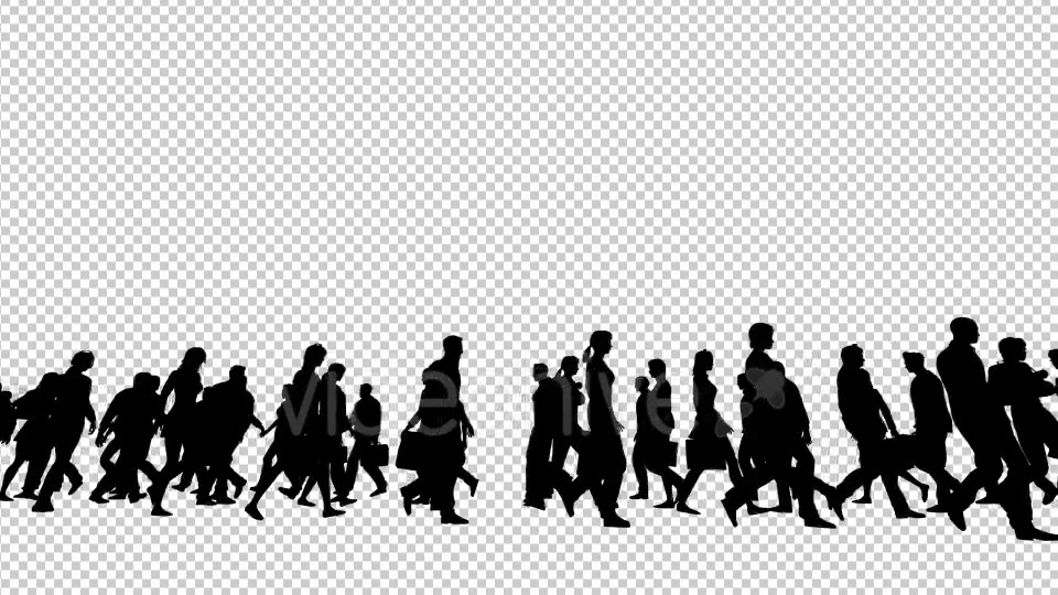 Silhouettes of People Walking Videohive 19802817 Motion Graphics Image 5