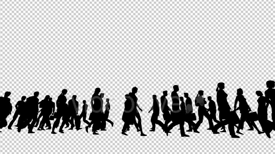 Silhouettes of People Walking Videohive 19802817 Motion Graphics Image 6