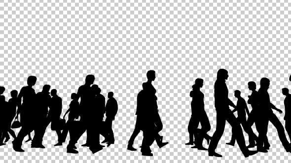 Silhouettes of People Walking - 19802817 Download Videohive